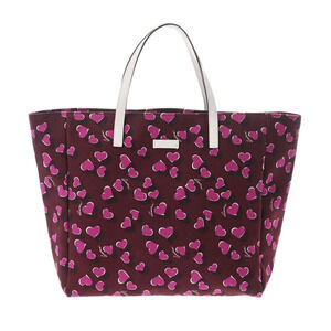 Gucci Heartbeat Tote Purple Canvas Bag